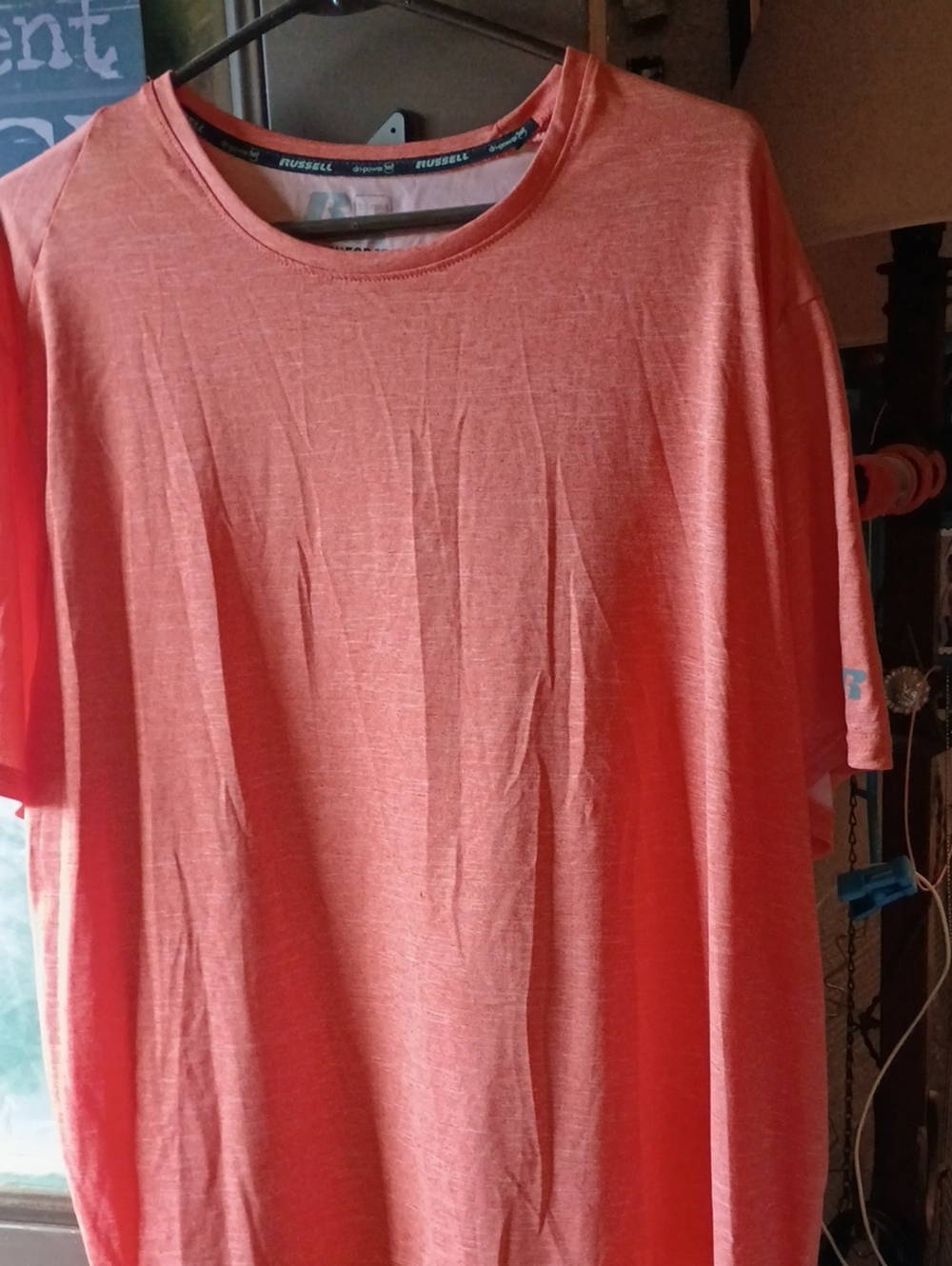 2 Shirts Russell Athletic Men's Coral Short-Sleeve And Fruit Of The Loom 3x